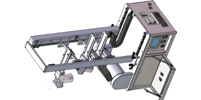 圆筒线阵检测设备示意图