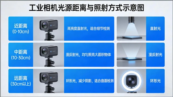 工业相机光源距离与照射方式