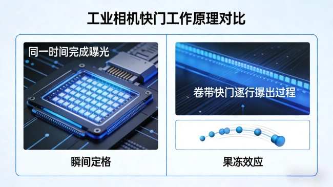 工业相机快门工作原理对比