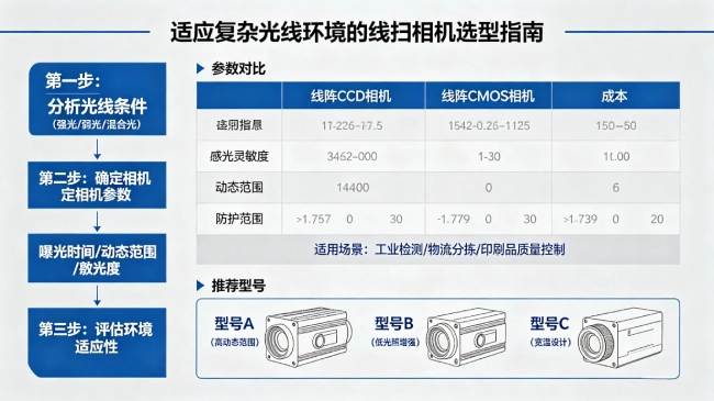 适应复杂光线环境的线扫相机选型