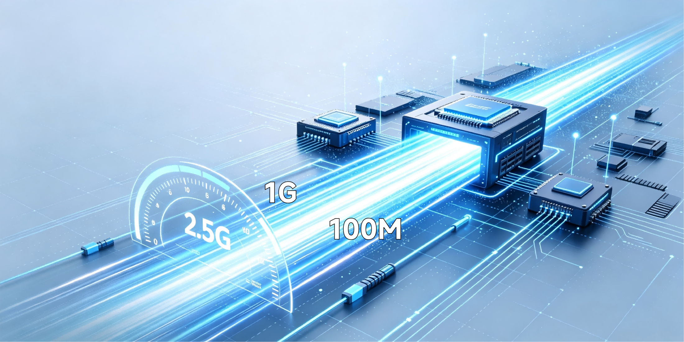 兼容2.5G、1G、100M速度